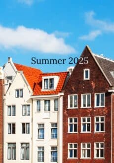 summer english course amsterdam – view of typical Amsterdam houses