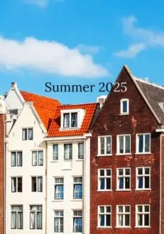 summer english course amsterdam – view of typical Amsterdam houses